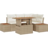  5-dijelni vrtni sofa set s jastučićima Bež poli ratan | shoptok.hr
