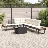Maison Chic Seti vrtnega pohištva - Vrtna garnitura - Vrtni pohištvo set 2-delna z blazinami črna poli ratan, (21810959) | Shoptok.si
