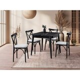 Hanah home Trpezarijski sto Totem 80x75x80cm Crni | Eponuda.ba