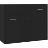 Maison Chic Komoda - Predalnik črna 88x30x70 cm iverna plošča, (21715720) Cene