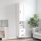 The Living Store Visoka omara bela 34,5x34x180 cm inženirski les - Visoka Omarica, (21429569) Cene