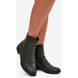 Boto Insulated women's boots with flat heel green Labise | Shoptok.si