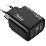  Kuciste punjaca Moxom MX-HC178 GaN USB+Type-C QC 18W PD 45W crno | Eponuda.com