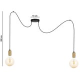  Luster na sajli MIROS 2xE27/60W/230V pauk crna/zlatna | Eponuda.com