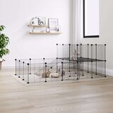  Kavez za ljubimce s 36 panela i vratima crni 35 x 35 cm čelični | shoptok.hr