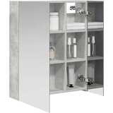  Kupaonski ormar s ogledalom Betonski sivi 60 x 14,5 x 70 cm | shoptok.hr
