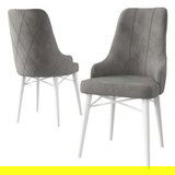 Hanah home set 2 stolice neta grey white Cene