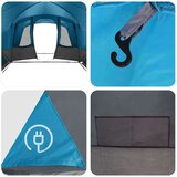  Obiteljski šator s krovom Plava i siva 760 x 645 x 230 cm | shoptok.hr