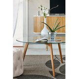 Jotex Okrogla klubska mizica iz masivnega hrasta v naravni barvi ø 90 cm Malevik – | Shoptok.si
