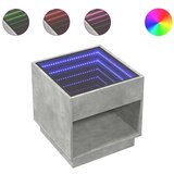  Noćni ormarić s beskonačnim LED siva boja betona 50x50x50 cm | shoptok.hr