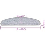  Prostirke za stepenice 20 kom 65x24x4 cm svijetlo sive poluokrugle velike | shoptok.hr