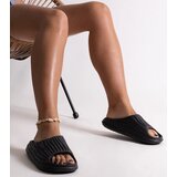  Black ruched slides Miniya | shoptok.hr