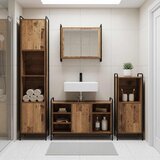  Set ormarića za kupaonicu 2 kom. Staro drvo 65,5 x 34 x 61 cm | shoptok.hr