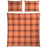 Esposa POSTELJNINA TERNET 200/200 cm flanela rjava, oranžna | Shoptok.si