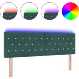 LED uzglavlje s kristalnim gumbima tamnozeleno 72 cm baršun | shoptok.hr