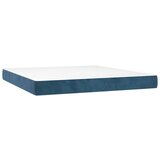 vidaXL Vzmetnica z žepkasto vzmetjo temno modra 180x200x20 cm žamet, (20650012) Cene
