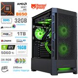 MEGA Računalnik MT S8 R7-7700X/RTX5060Ti-16GB/32GB-DDR5/1TB/750W/Brez OS/črna RGB + Estetski napajalni kabli [Zelena / Črna], (5000505082) | Shoptok.si