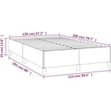  Okvir kreveta bez madraca krem 120 x 200 cm od tkanine | shoptok.hr