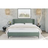 Ropez Zelena oblazinjena zakonska postelja z letvenim dnom 180x200 cm Basti – | Shoptok.si