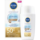 Nivea Sun UV Face Specialist Invisible Daily ultralagani fluid srednje nijanse za zaštitu kože lica od sunca SPF 50+ 40 ml | ePonuda.com