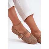 Boto Ballet Flats With Weaving And Straps Khaki Partheda | Shoptok.si
