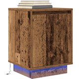 vidaXL Noćni ormarić s LED svjetlima boja drva 38x34x50 cm Cijene