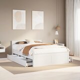 Maison Chic Posteljni okvir - Dvoposteljna postelja - Zakonska postelja brez vzmetnice z vzglavjem 140x190 cm borovina-J13519, (21764518) | Shoptok.si