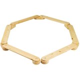 MeowBaby Senzorična steza iz borovega lesa v naravni barvi 10x408x5 cm Montessori - | Shoptok.si