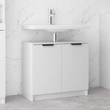 Maison Chic Kopalniška omarica - Kopalniški kabinet visok sijaj bela 64,5x33,5x59 cm konstr. les, (21794698) | Shoptok.si