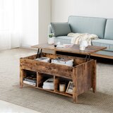  Moderna večnamenska klubska mizica z zložljivo ploščo za dnevno sobo (rjava) | Shoptok.si
