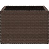 vidaXL Vrtni stol sa staklenom pločom smeđi 55x55x37 cm od poliratana | shoptok.hr
