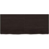  Zidna polica tamnosmeđa 120x50x(2-6) cm od obrađene hrastovine | shoptok.hr