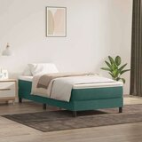 Box Spring postelja brez vzmetnico Temno zelena 100x220cm Žamet, (21792339) | Shoptok.si