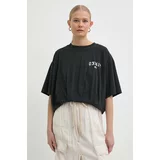 Pinko Bombažna kratka majica ženska, črna barva, 104257 A26S
