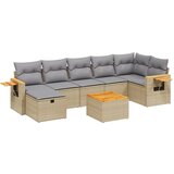 Maison Chic Seti vrtnega pohištva - Vrtna garnitura - Vrtni pohištvo set 8-delna z blazinami bež poli ratan, (21801050) | Shoptok.si
