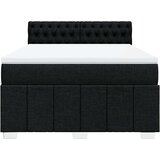  Krevet s oprugama i madracem crni 140 x 190 cm od tkanine | shoptok.hr