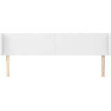  Uzglavlje s ušima bijelo 203x16x78/88 cm od umjetne kože | shoptok.hr