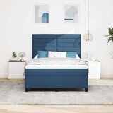  Krevet s opruga kutije s madracem Plava 160 x 200 cm tkanina | shoptok.hr