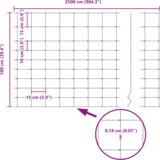 vidaXL ograda na polju 1x25 m Pocinkano jeklo | Shoptok.si
