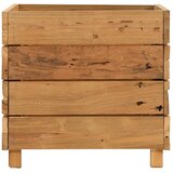  Povišena gredica 50 x 40 x 38 cm reciklirana tikovina i čelik | shoptok.hr