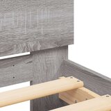  Okvir za krevet s uzglavljem siva boja hrasta 90x190 cm drveni | shoptok.hr
