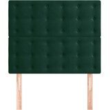  Uzglavlje tamnozeleno 80x5x118/128 cm baršunasto | Eponuda.com