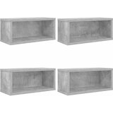  Stalak za CD-ove 4 kom. Betonska siva 40 x 17 x 17 cm | shoptok.hr