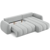 Makamii Svijetlo siva sklopiva/s prostorom za odlaganje kutna garnitura od bouclé tkanine (s desnim kutom/s ležaljkom) Pele – | shoptok.hr