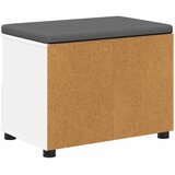  Klupa za hodnik s jastukom s ladicama Bijeli 60 x 38 x 46 cm | shoptok.hr