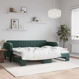 vidaXL Izvlečna dnevna postelja temno zelena 80x200 cm žamet | Shoptok.si