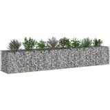  Gabionski uzdignuti krevet 2 pcs Srebrno 340 x 60 x 55 cm | shoptok.hr