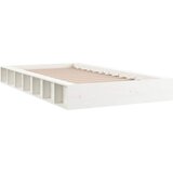  Okvir za krevet bijeli 135x190 cm bračni od masivnog drva | shoptok.hr