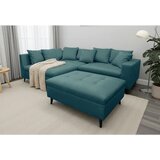 MID.YOU KOTNA SEDEŽNA GARNITURA, mikrovlakna barve petroleja | Shoptok.si