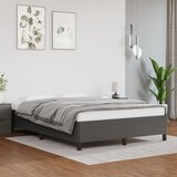 vidaXL Posteljni okvir siv 140x190 cm umetno usnje Cene